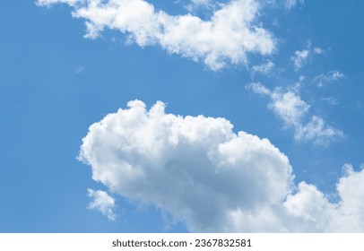 Blue sky background with tiny clouds, Nature abstract background for your design, vintage