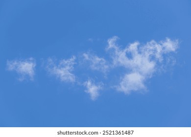 Blue sky background with tiny clouds, Nature cloud blue sky background, Blue Sky with Fluffy White Clouds on a Sunny Summer Day
