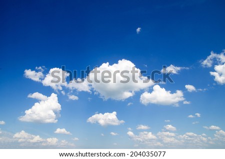 blue sky background with a tiny clouds    