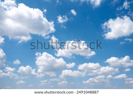 blue sky background with tiny clouds in sunny day