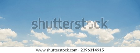 Blue sky background with tiny clouds.Beauty clear cloudy on summer blue sky background.Panorama and cloudscape concept.