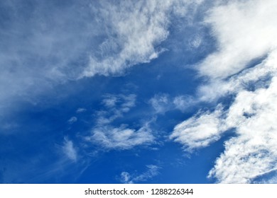 Blue sky background with white cloud