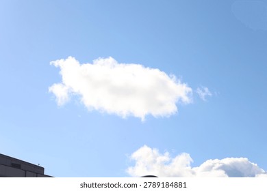 Blue sky background with white cloud