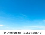 Blue sky background and white clouds soft focus