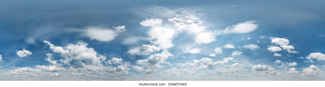 Blue Sky Beautiful Clouds Seamless Hdri Stock Photo 1546072463 ...