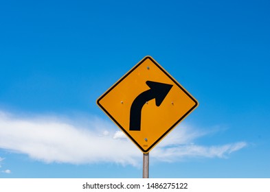 Road Signs Isolated On Blue Background Stock Illustration 1228428598