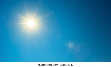 Blue Sky With Bright Sun