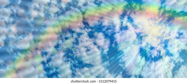 Blue Sky Cirrus Clouds Sky Background Border Sunny Day Sky Texture Rainbow Sun Rays Ultraviolet Radiation