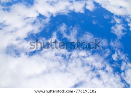 blue sky with cloud