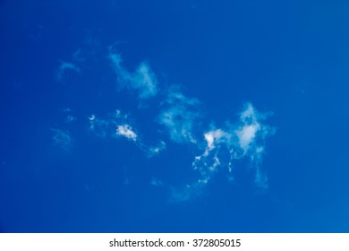 Blue sky with cloud close up