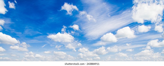 blue sky with cloud closeup - Shutterstock ID 243884911