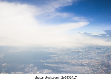 blue sky with cloud closeup 
