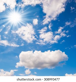 blue sky with cloud closeup