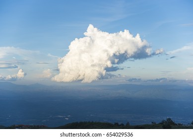 blue sky with cloud closeup