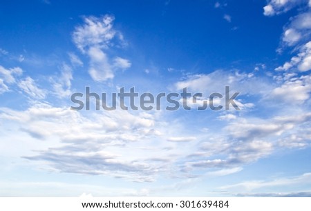 Blue sky with cloud closeup.