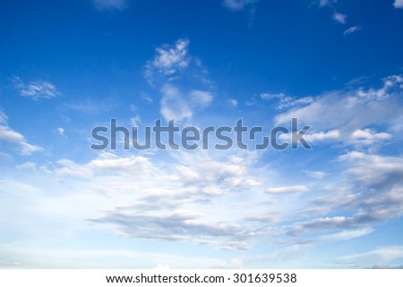 Blue sky with cloud closeup.