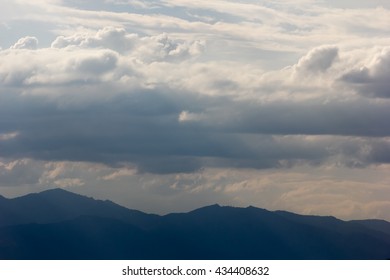 Blue sky and cloud closeup background