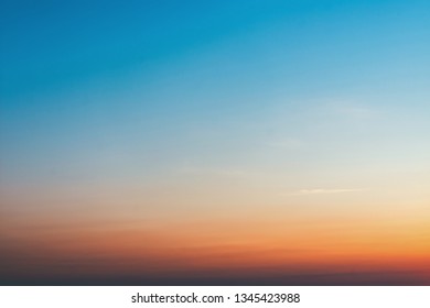 blue sky and cloud at sunset background. Abstract gradient background. 