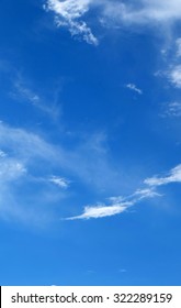 Blue Sky With Cloud In Vertical View