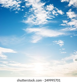 Blue sky with clouds