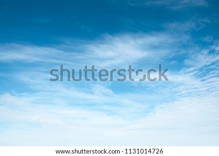 Blue sky with clouds.