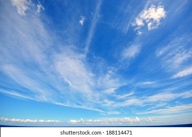 Blue Sky With Clouds Background