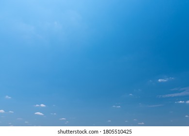Blue sky with clouds. Looking up view