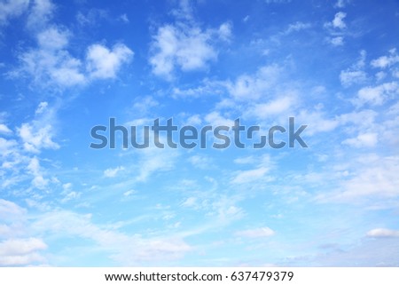 Blue sky with clouds -- natural background