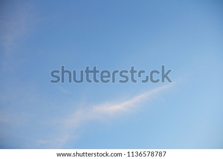 Blue sky and clouds for natural landscape background. On a clear day.