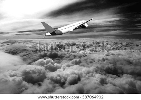 Similar – Foto Bild Wolkenspiel Flugzeug