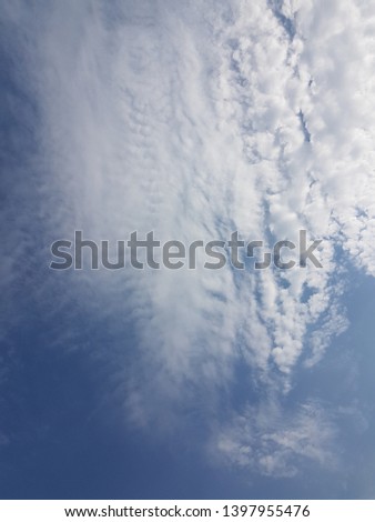 Blue sky with clouds, turquoise