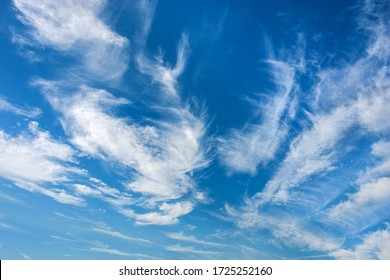 Blue Sky With Dynamic Clouds Background