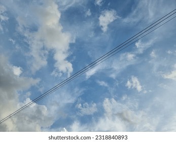 blue sky and electrict light 