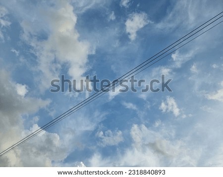 blue sky and electrict light 