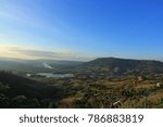 blue sky and green mountian