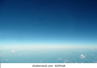 Blue Sky Horizon And Curvature Of The Earth