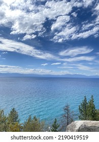 blue sky and laketahoe in california