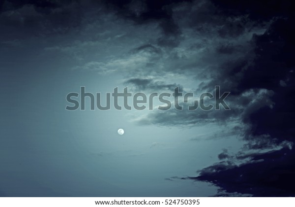 Blue sky with moon\
dusk, nature and outdoor