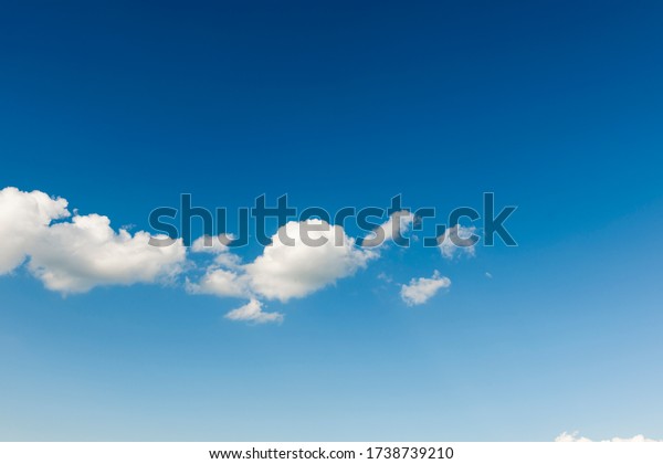 Blue Sky Narrow Cumulus Cloud Band Stock Photo Edit Now 1738739210