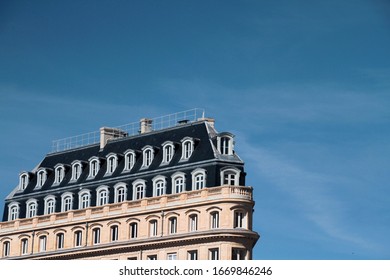 Blue sky over building in France - Shutterstock ID 1669846246