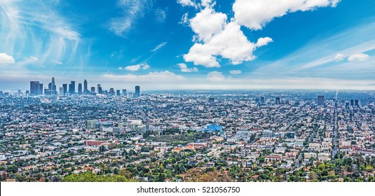 Blue Sky Over Los Angeles, California