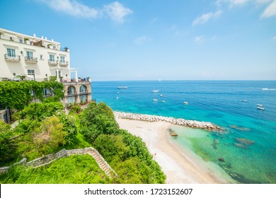 Blue Sky Over Marina Grande Beach In Capri, Italy