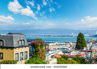 blue sky over San Francisco bay, California