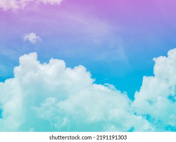 Blue Sky, Purple Gradient Clouds, Beautiful, Clear, Cloudy Sky, Sunny, Windy, Cool Weather Bright Blue Landscape