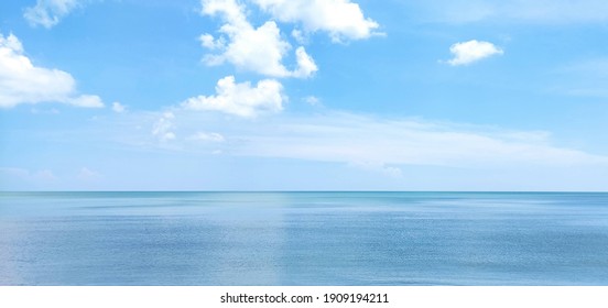 blue sky with blue sea