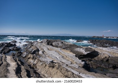 Blue Sky And Sea Coast Of Miura Peninsula