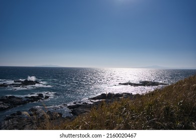 Blue Sky And Sea Coast Of Miura Peninsula