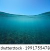 seabed above under water