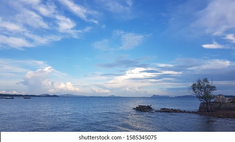 blue sky sea view in thailand