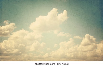 Blue Sky With Some White Puffy Clouds